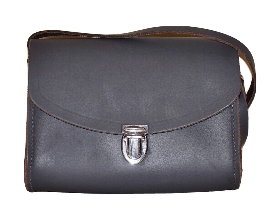 THE CAMBRIDGE SATCHEL CO. Small Gray Leather 5 x 7 Mini Crossbody - Image 1 of 4