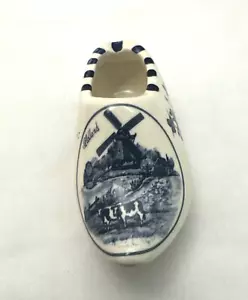 Mini cenicero vintage de cerámica pintado a mano de Delft Holanda - Imagen 1 de 7