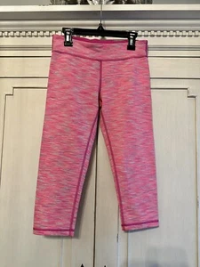 Ivivva by Lululemon Girls Crop Leggings Size 14 Pink Heather - Picture 1 of 10
