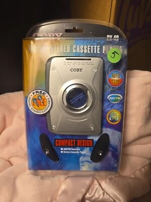 Coby CX-49 Personal AM/FM Stereo Cassette Player Walkman Vintage New Old Stock - Image 1 of 2