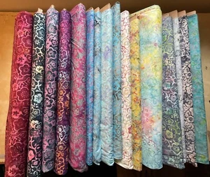 Tela Batik, flor Sakura, 100% algodón, preguntas frecuentes, artesanía, retazos de acolchado - Imagen 1 de 19