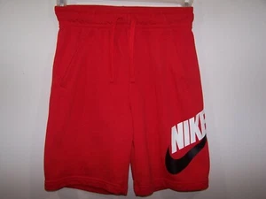 NIKE Red, Black & White Sweat Shorts, Pockets - Youth L - Picture 1 of 3