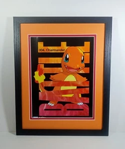 Charmander Display Framed Pokemon 8x10 Photo Poster Double Matted 11x14 Frame - Picture 1 of 4