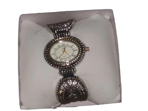 Gold Coast Damen silber oval Armreif Manschettenuhr zweifarbig 0BW9 - Bild 1 von 6