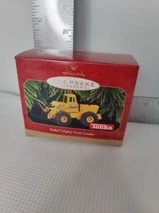 Camión de carga delantera Hallmark Keepsake Tonka 1997 adorno Mighty amarillo diecast - Imagen 1 de 6