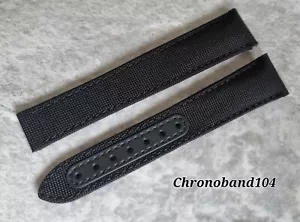 Genuine OEM Omega Speedmaster 20/16mm Black Cordura Deployant Watch Strap NEW - Picture 1 of 6