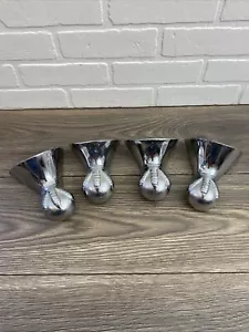 Set Of 4 Clawfoot Cast Bathtub Tub Feet, Polished Chrome Silver - Picture 1 of 8