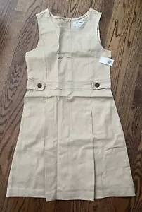 NWT Old Navy Girls Size XL 14-16 School Uniform Beige Jumper Dress - Picture 1 of 1