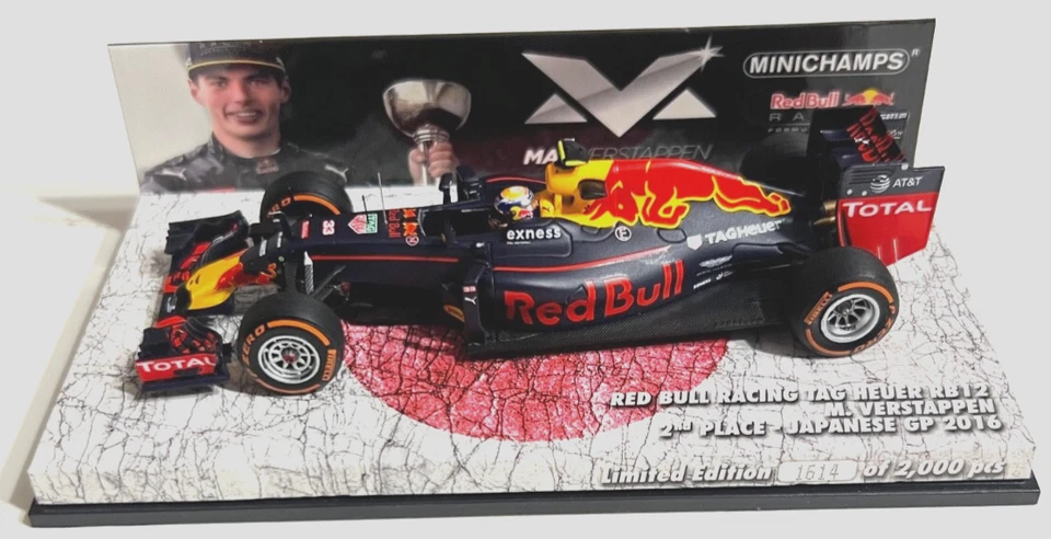 Minichamps 1/43 Red Bull RB12 Max Verstappen 2016 Japanese GP F1 Fan Club  - Image 1 of 4