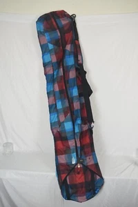 The North Face 170cm Snowboard Reise Tragetasche Tasche mit Gurt kariert blau rot - Bild 1 von 7