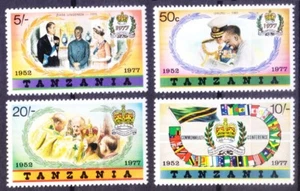 Tanzania 1977 MNH 4v, Queen, Coronation, Flags, Royal Family - Picture 1 of 1