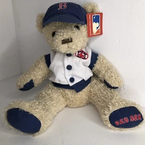 Boston Red Sox lizenzierte MLB Fiesta Teddy Baseball Kappe Trikot 15" Kuschelbär - Bild 1 von 12