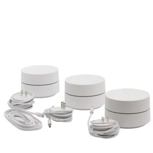 Pack de 3 Google Wifi Modèle AC-1304 Whole Home Mesh Wi-Fi System Snow GJ2CQ - Photo 1/1