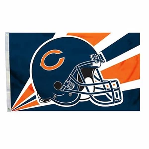 CHICAGO BEARS 3x5ft flag Helmet new superior quality GENUINE NFL Lic. us seller - Picture 1 of 3