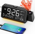 Projection Alarm Clock for Bedroom, Digital Clock with Projection on Ceiling wit