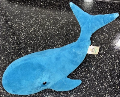 Brinquedo de pelúcia JELLYCAT London azul-petróleo baleia oceano criatura marinha PLUSH raro - Imagem 1 de 4