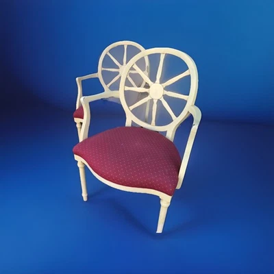 Sillas de brazo vintage con respaldo de rueda de Hickory Chair Co. Par Foto 1 de 4