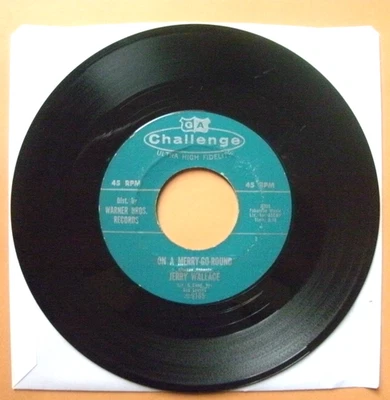 JERRY WALLACE-MOVE OVER/ON A MERRY GO ROUND-CHALLENGE 9185-1963-EXCELLENT SOUND - Image 1 of 2