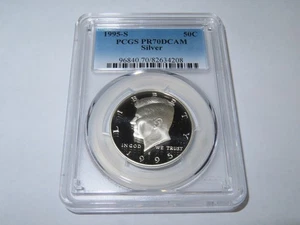 1995 S PCGS PR70DCAM SILVER PROOF KENNEDY HALF DOLLAR COIN 50 CENT - Picture 1 of 6