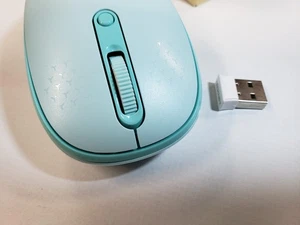 TECKNET Wireless Mouse for Laptop, 2.4GHz USB Mini Cordless Small Teal TK-MS006 - Picture 1 of 8