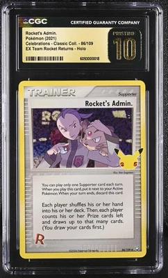 CGC 10 Pristine Rocket's Admin. 86/109 2021 Celebrations Classic Collection - Image 1 of 2