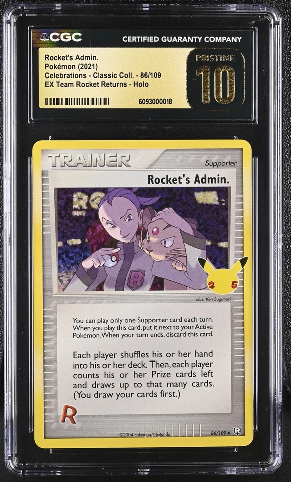 CGC 10 Pristine Rocket's Admin. 86/109 2021 Celebrations Classic Collection - Image 1 of 2