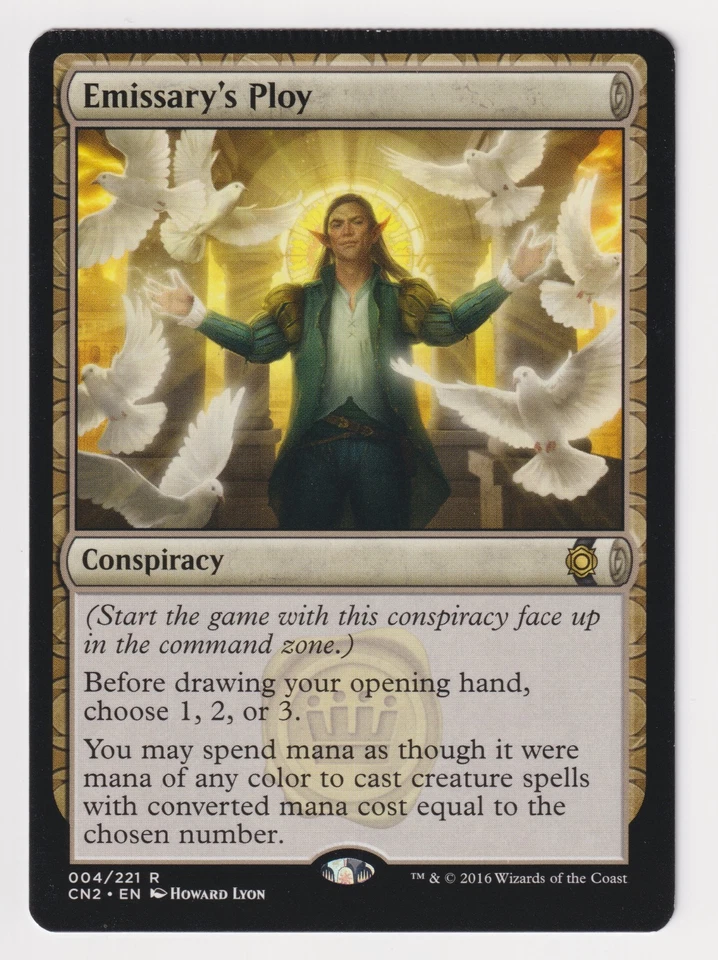 Crimped Emissary's Ploy MP Conspiracy: Take the Crown MTG Factory Error Misprint - Image 1 of 2