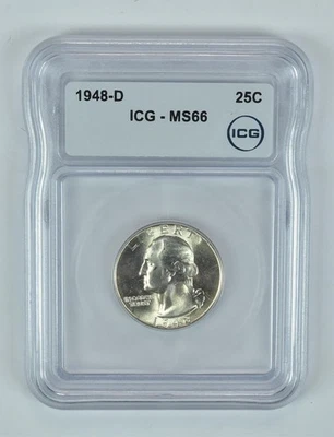 1948-D Washington Quarter MS66 ICG *5855 - Image 1 of 4