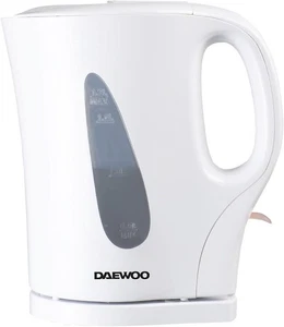 Daewoo Essentials Electric Kettle 1.7 Liters Cordless Plastic Fill 7 Cups White - Picture 1 of 4