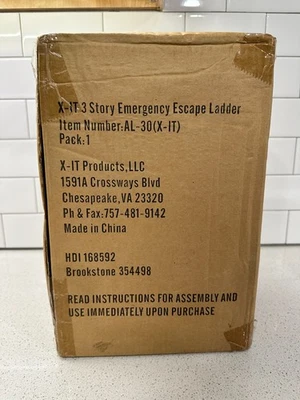 Nuevo X-IT 3 pisos 23' escalera de escape de incendios de emergencia seguridad en el hogar regalos compactos Foto 1 de 4