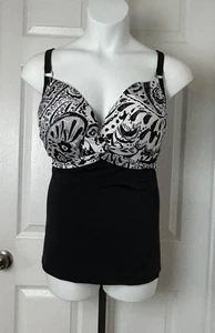 Lane Bryant Tankini Badeanzug Oberteil Damen 44DDD Bügel verstellbar Schwimm BH Cup - Bild 1 von 22