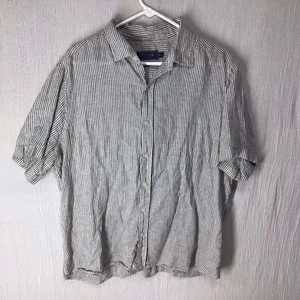 Vineyard Vines Herren Large 100 % Leinen Kurzarm Knopfleiste gestreiftes Hemd - Bild 1 von 5