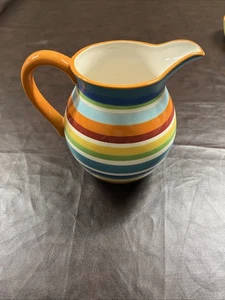 Crate & Barrel großer Karneval Streifen Krug - Bild 1 von 5