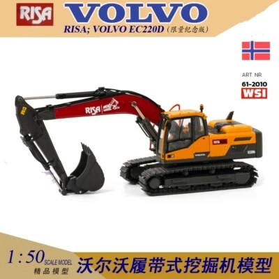 Excavadora sobre orugas 1:50 WSI RISA EC220D máquina de construcción equipo modelo fundido a presión Foto 1 de 2