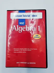 Holt Algebra 1 Lesson Tutorial Videos CD-ROM 4 Disc Set - Picture 1 of 3