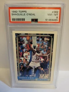 1992 topps shaquille o'neal psa 8 - Picture 1 of 4
