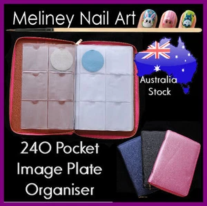 240 pocket image plate organiser holder folder case bag nail art stamping tool - Imagen 1 de 6