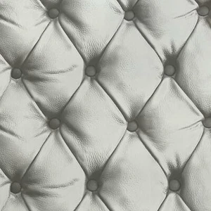 Arthouse Geometric Desire Faux Leather Quilted 3d Effect Wallpaper White 618102 - Picture 1 of 2
