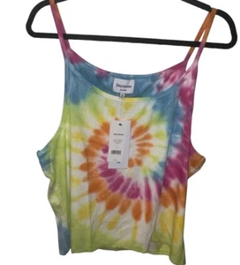 Juicy Couture Top Womens Plus 2X Tie-Dye Sleeveless Ribbed Stretch Tank New - Picture 1 of 6