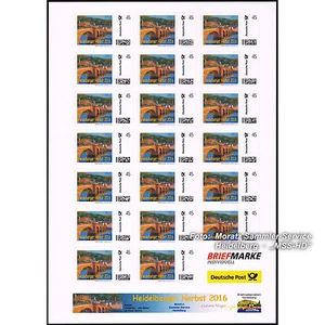 BRIEFMARKE INDIV. "Heidelberger Herbst 2016" Heidelberg, 20er-Bogen, Cl. Martine - Bild 1 von 2