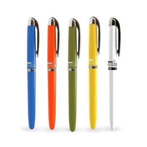 10X Win Guide Kugelschreiber blaue Tinte Premium Stift mit stilvollem metallic Clip 0,6 mm Spitze - Bild 1 von 5