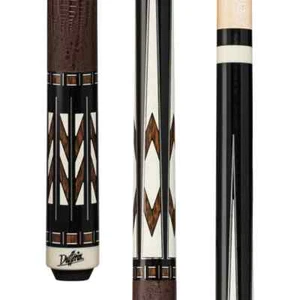 Dufferin D-SE52 Black & Brown Cue With Leather Wrap - 1x1 Case - Free Shipping - Picture 1 of 3