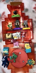 🔥 Minecraft Earth Carry Along Potion 15 Mini Figure + Carry Case/Ender Dragon - Picture 1 of 14