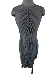 MODA International Black Dress Slim Scrunch Sleeveless Strap Womens XS Y2K - Picture 1 of 10