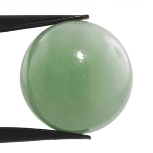 CABUJÓN DE JADE VERDE OSCURO 14 MM CORTE REDONDO ALL NATURAL F-3341 - Imagen 1 de 1