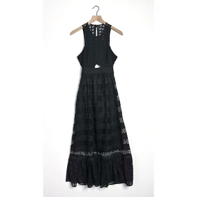 Maxi Vestido TRACY REESE Como Sin Mangas Corte Encaje Negro Talla 2P Foto 1 de 4