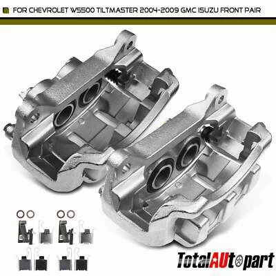 2Pcs Disc Brake Caliper with Bracket Front Left & Right for Chevrolet GMC Isuzu - Image 1 of 4