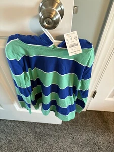 J Crew CREWCUTS Boys Striped Hooded Tee Lightweight Size S (6-7) NWT - Picture 1 of 4