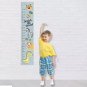 Personalised Cute African Jungle Animals Boys Growth Height Chart+8Wall Sticker - Picture 1 of 37