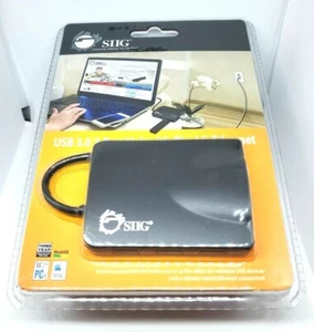 SIIG USB 3.0 3-Port Hub with Gigabit Ethernet - Black (JU-H30011-S1) - Picture 1 of 5